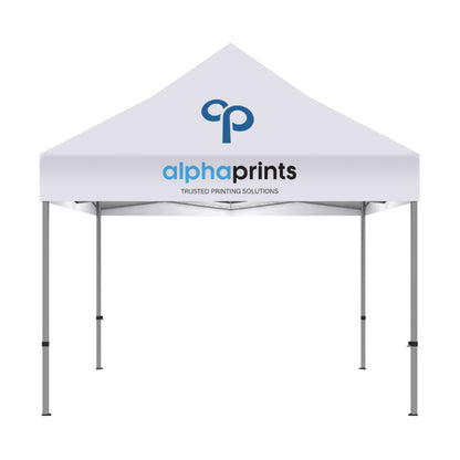 Custom Canopy Tents with Pop up Aluminum Frame - 10ft x 10ft - Full Color Print