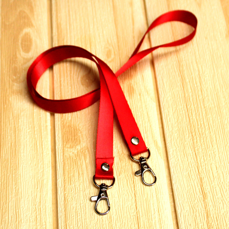 Custom Nylon Lanyards with 2 Metal Lobster Clips