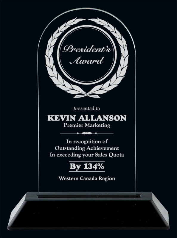 Snap-In Series - Acrylic Award (Available in 5 different shape styles) - Laser Engraving Includes