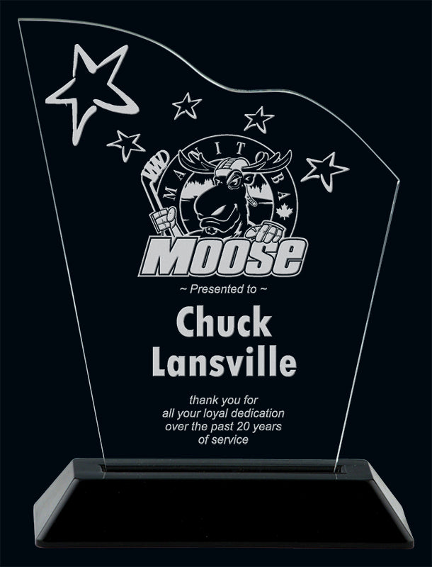 Snap-In Series - Acrylic Award (Available in 5 different shape styles) - Laser Engraving Includes