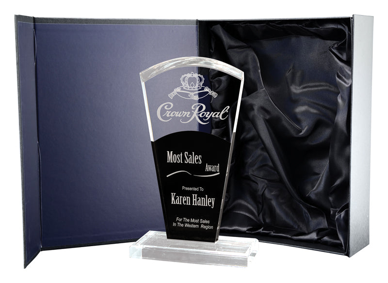 Black & Clear Series - Acrylic Award (Available in 4 Different Shape Styles) - Laser Engraving Includes