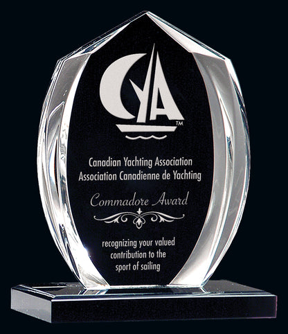 Black & Clear Series - Acrylic Award (Available in 4 Different Shape Styles) - Laser Engraving Includes