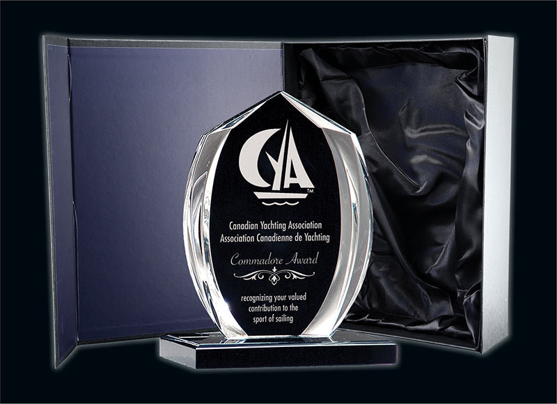 Black & Clear Series - Acrylic Award (Available in 4 Different Shape Styles) - Laser Engraving Includes