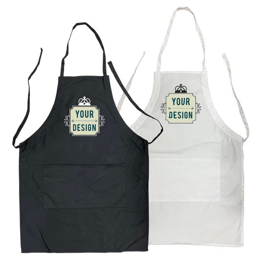 Polyester-Cotton Apron 22.5”W x 30” H - Single Color or Full Color Printing