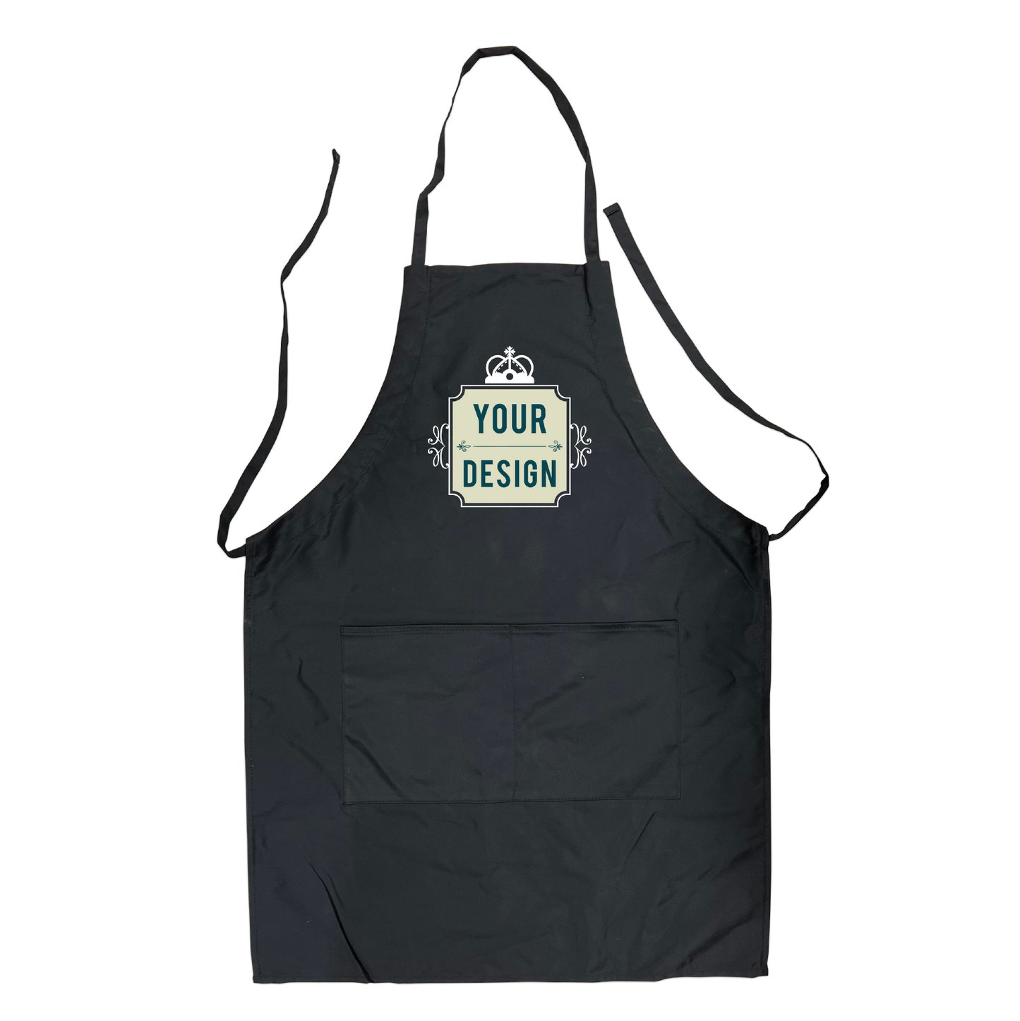 Polyester-Cotton Apron 22.5”W x 30” H - Single Color or Full Color Printing