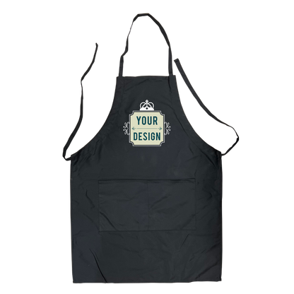 Polyester-Cotton Apron 22.5”W x 30” H - Single Color or Full Color Printing