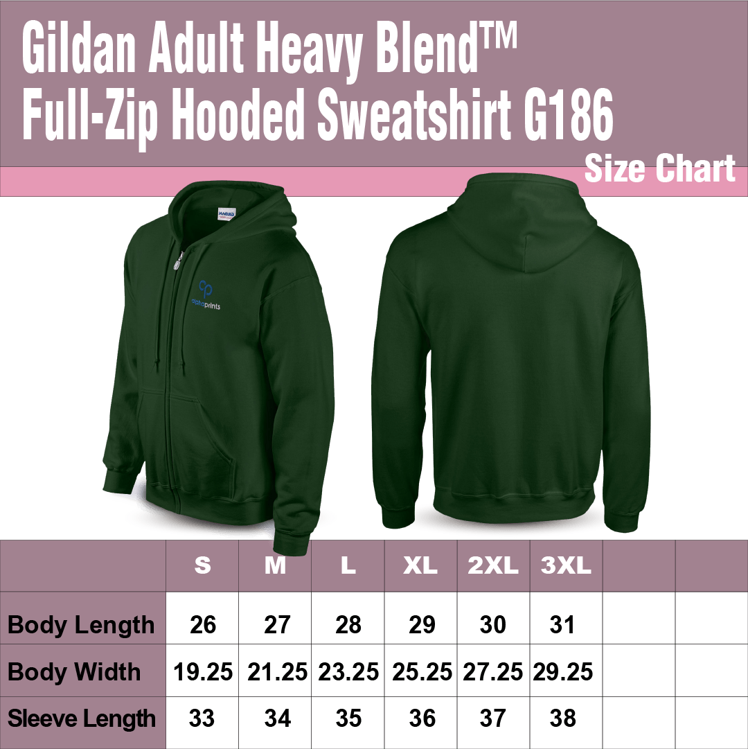 Gildan Adult Heavy Blend™ Full-Zip Hooded Sweatshirt G186 - Embroidered