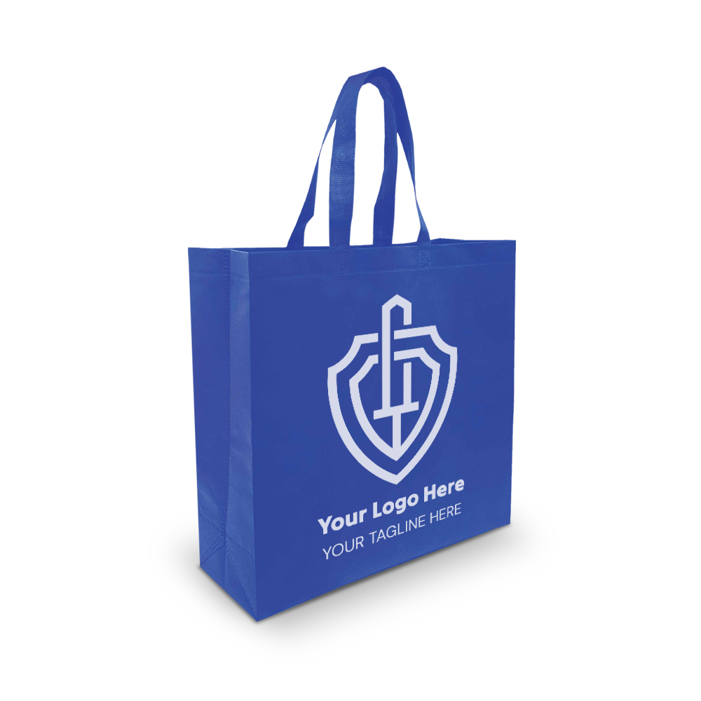 Spacious Ultrasonic Non-Woven Shopping Bag 75gsm 15.5"W x 6"D x 15.5"H