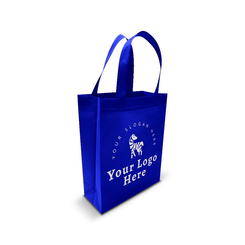 Small Promotional Ultrasonic Non-woven Shopping Bags 9.5"W x 4"D x 12"H