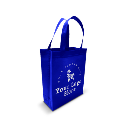 Small Promotional Ultrasonic Non-woven Shopping Bags 9.5"W x 4"D x 12"H