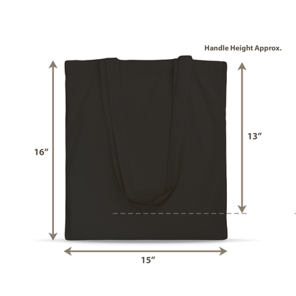 Budget Canvas Tote Bag 5oz Black 15"W x 16"H