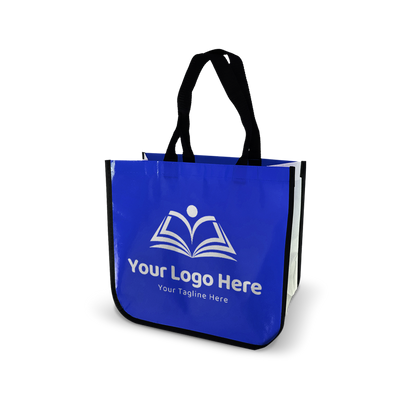 Laminated Non-Woven Bag with Curved Bottom - 110gsm Glossy Finish 16”W x 6"D x 14”H