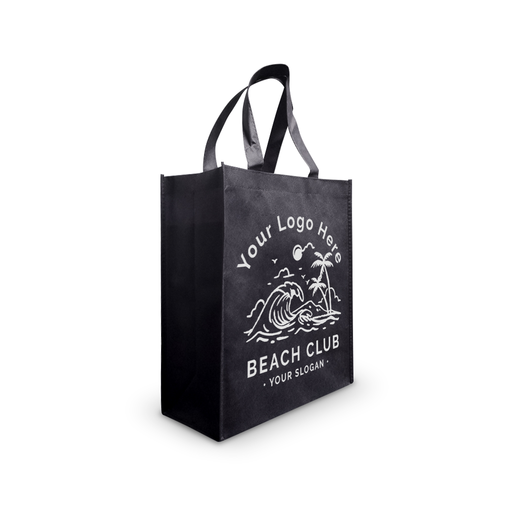 Medium Promotional Non-woven Shopping Bags 80gsm 12"W x 6"D x 14"H