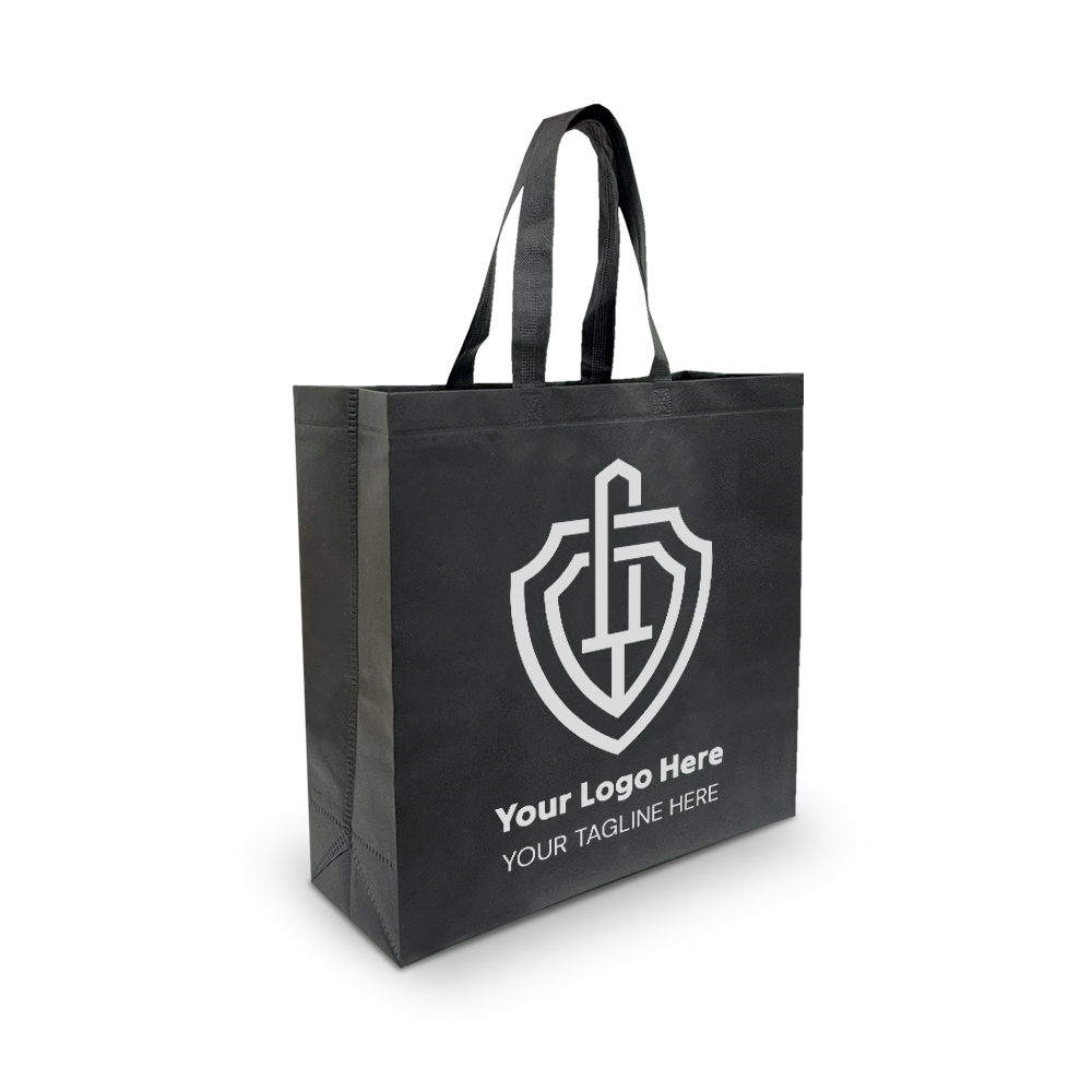 Spacious Ultrasonic Non-Woven Shopping Bag 75gsm 15.5"W x 6"D x 15.5"H