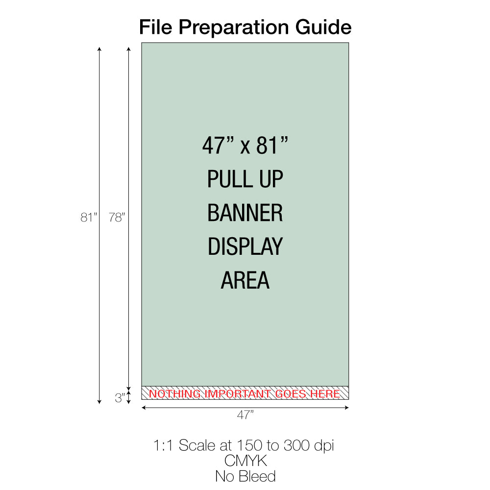 Classic Style Pull Up Banner 47" x 81"