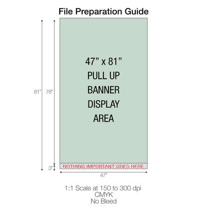 Classic Style Pull Up Banner 47" x 81"