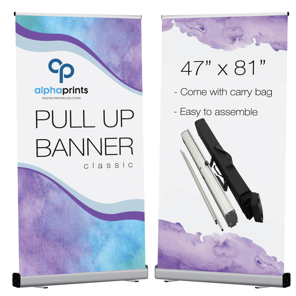 Classic Style Pull Up Banner 47" x 81"