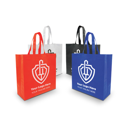 Spacious Ultrasonic Non-Woven Shopping Bag 75gsm 15.5"W x 6"D x 15.5"H