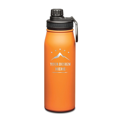 Cienega SS Double Wall Vacuum Insulated Water Bottle w/ Twist Chug Lid 27oz - Laser Engraving Logo - 12pcs to Start