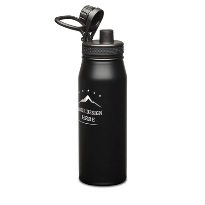 Cienega SS Double Wall Vacuum Insulated Water Bottle w/ Twist Chug Lid 27oz - Laser Engraving Logo - 12pcs to Start