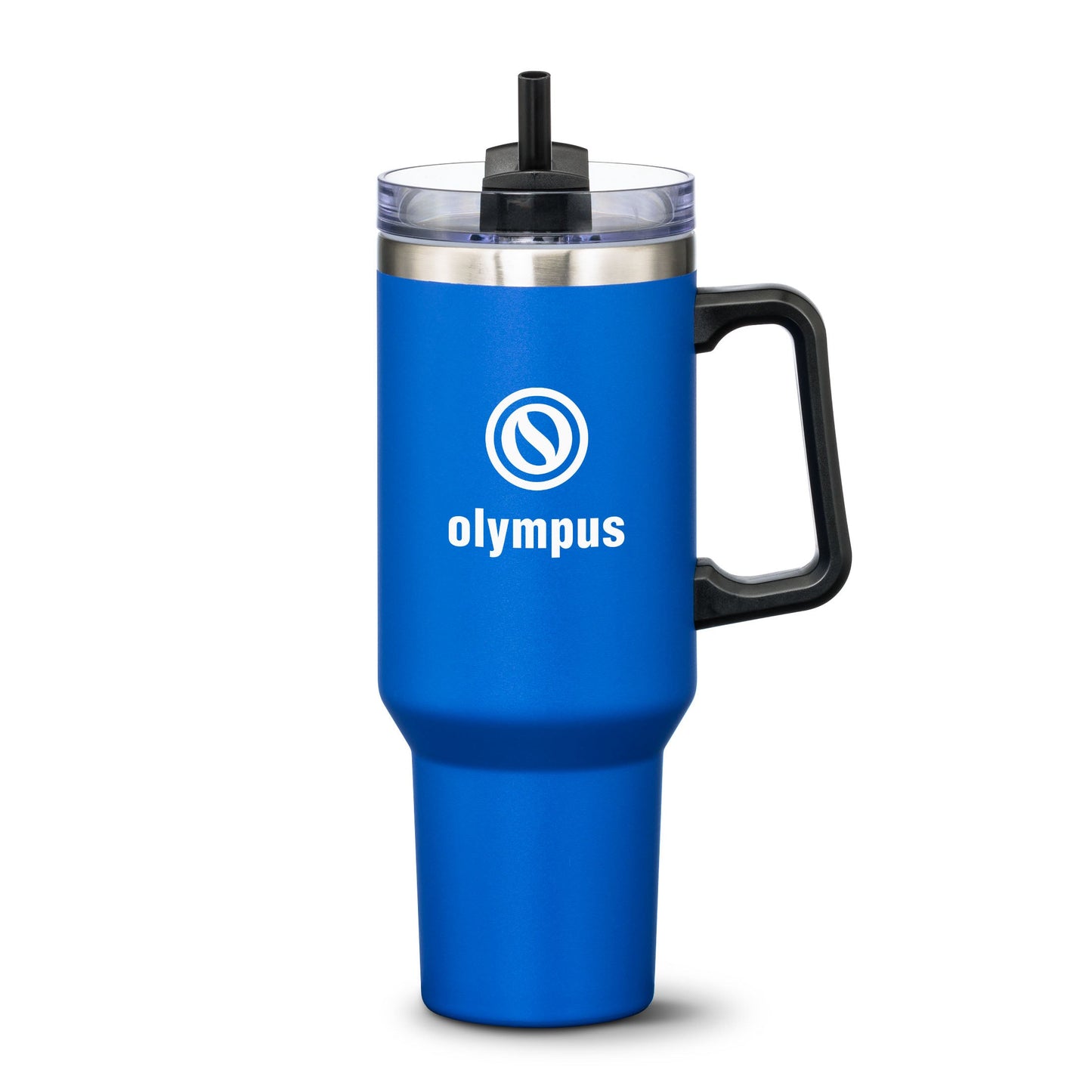 Double Insulated Compeer Handle Travel Mug w/Straw 40oz - Single Color or Full Color Printing