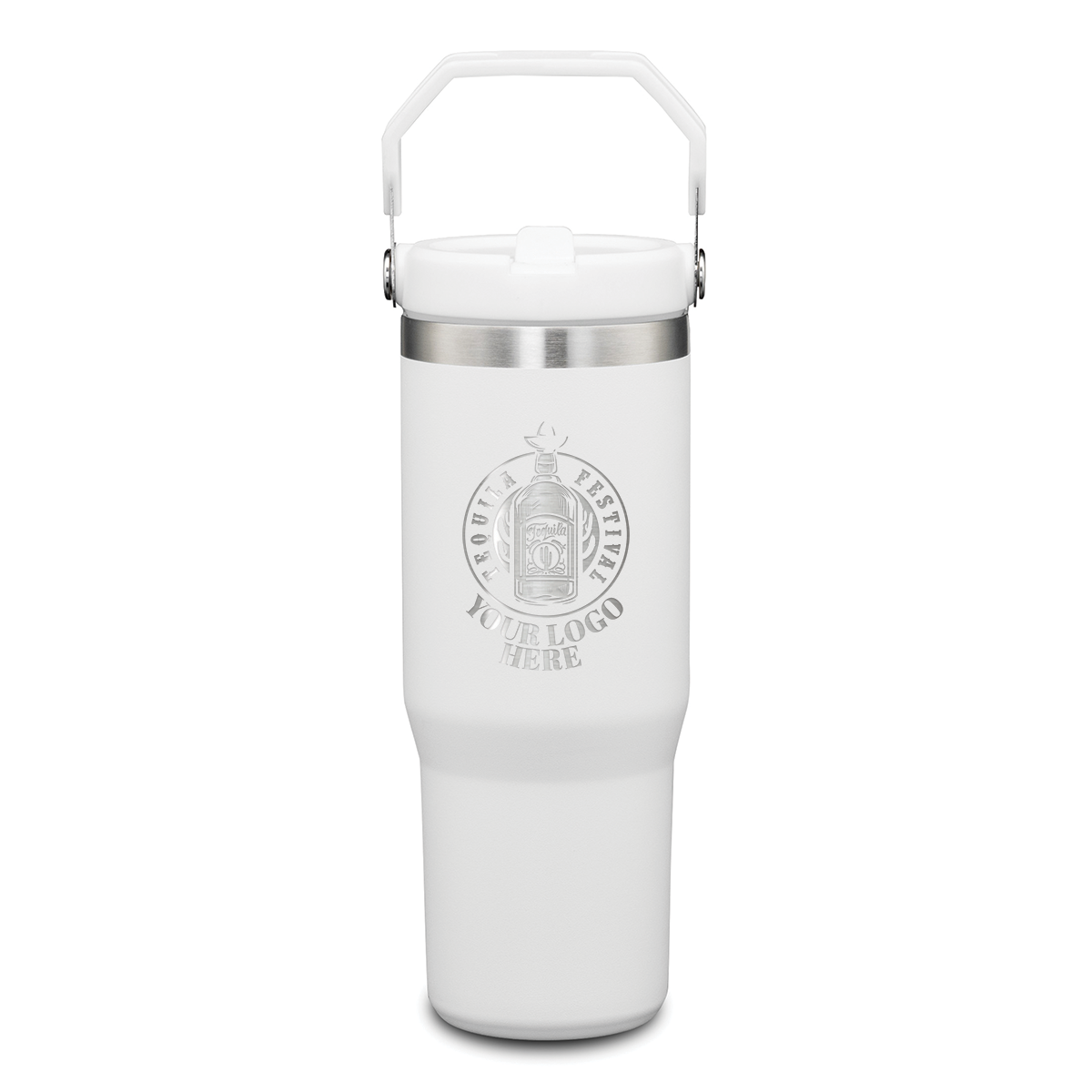 Revive SS Tumbler w/Handle & Straw 30oz - Laser Engraving Logo - 12pcs to Start