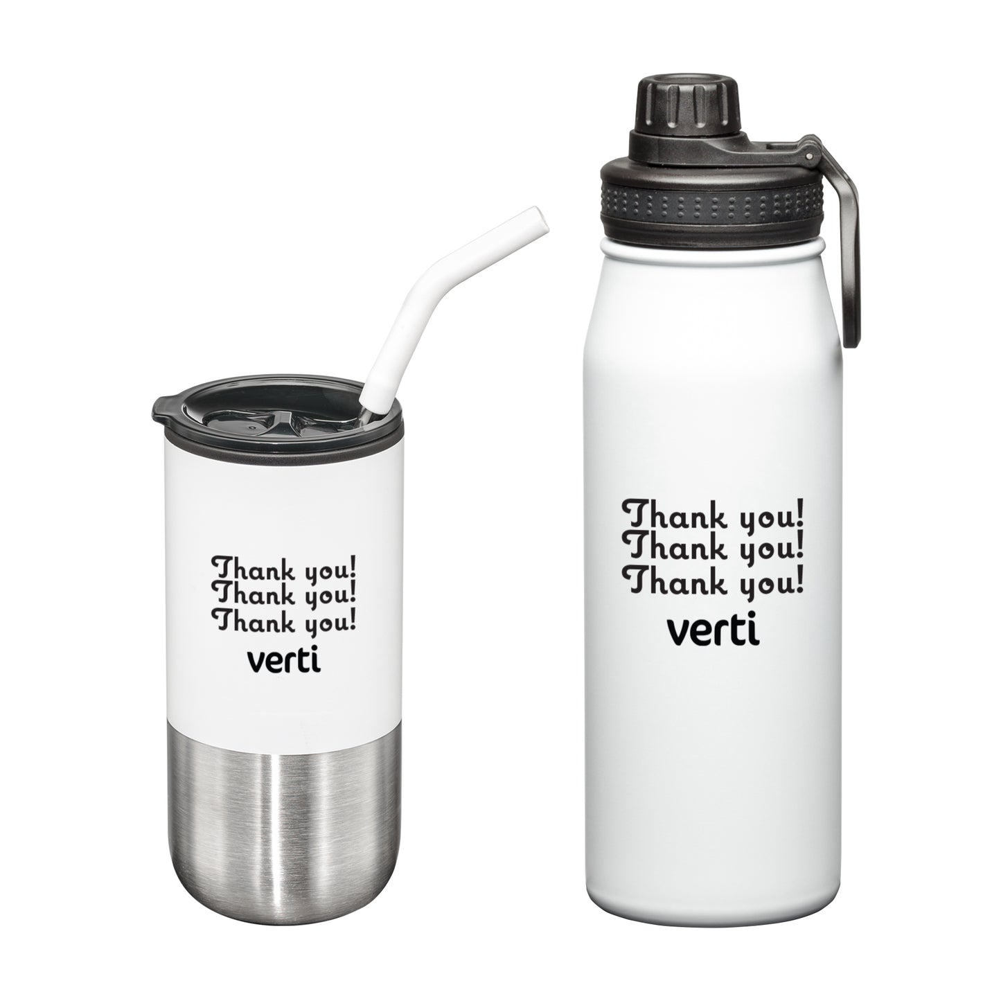 Versatile Tumbler & Bottle Gift Set - Screen Print (Gift Box Includes)