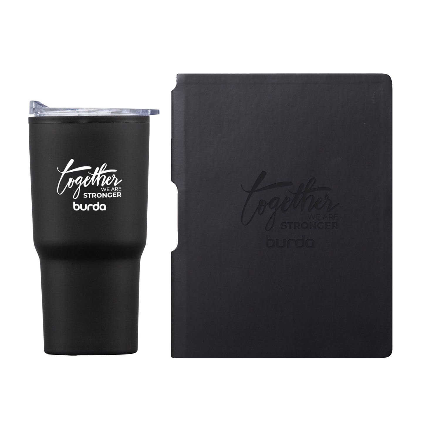 Eccolo® Groove Journal/Bexley Tumbler Gift Set - Logo Debossed & Screen Print (Gift Box Includes)