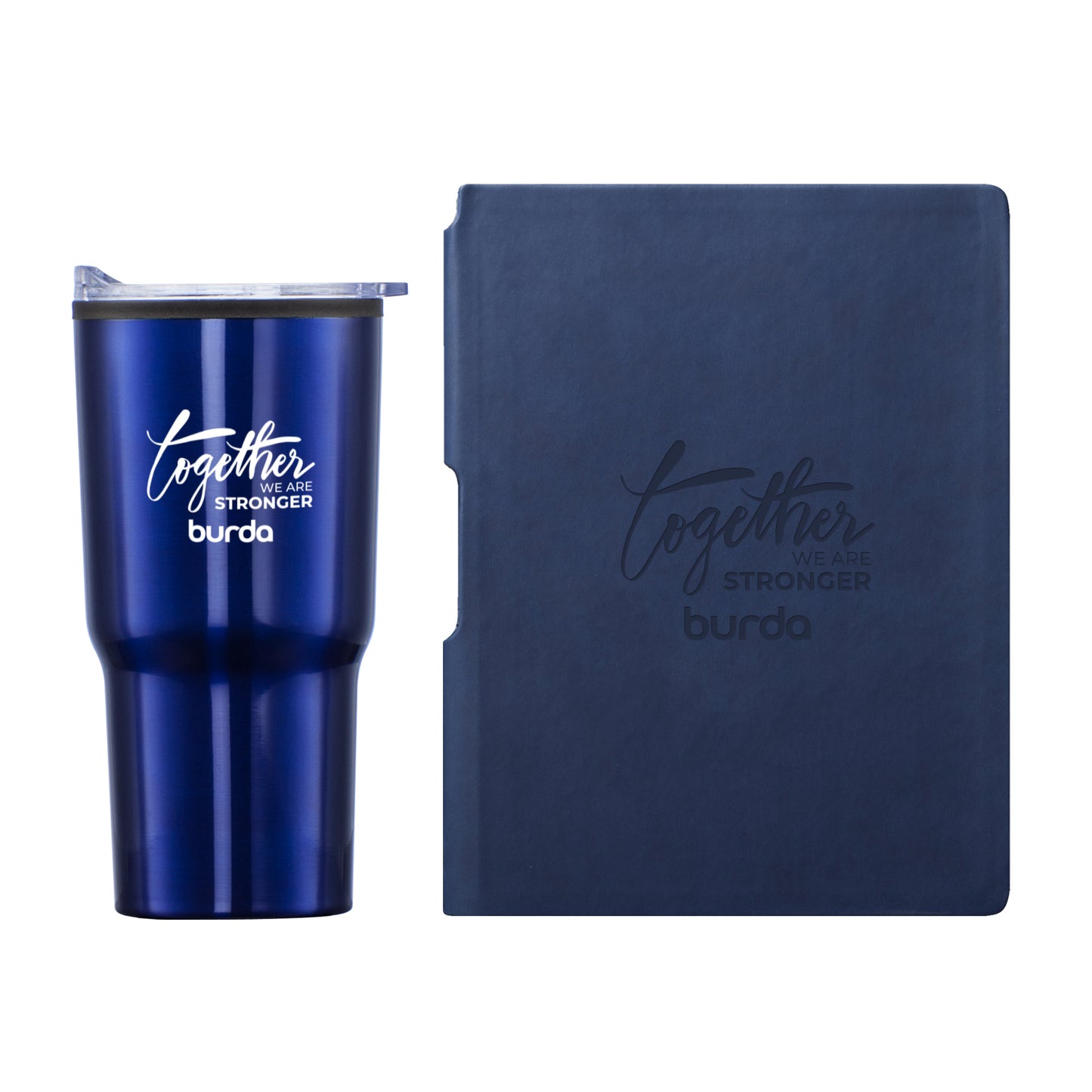 Eccolo® Groove Journal/Bexley Tumbler Gift Set - Logo Debossed & Screen Print (Gift Box Includes)