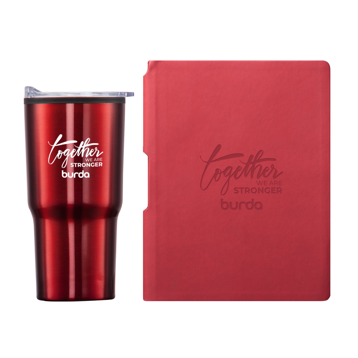 Eccolo® Groove Journal/Bexley Tumbler Gift Set - Logo Debossed & Screen Print (Gift Box Includes)