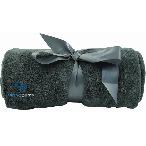 Super-Lux Plush Blanket w/Decoration Wrap - Logo Embroidered