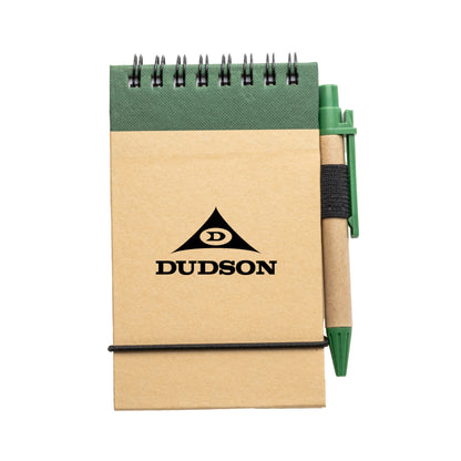 Recycled Flip-up Notepad and Pen Set - Single Color or Full Color Printed