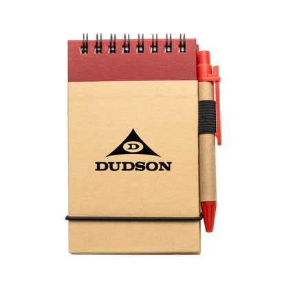 Recycled Flip-up Notepad and Pen Set - Single Color or Full Color Printed