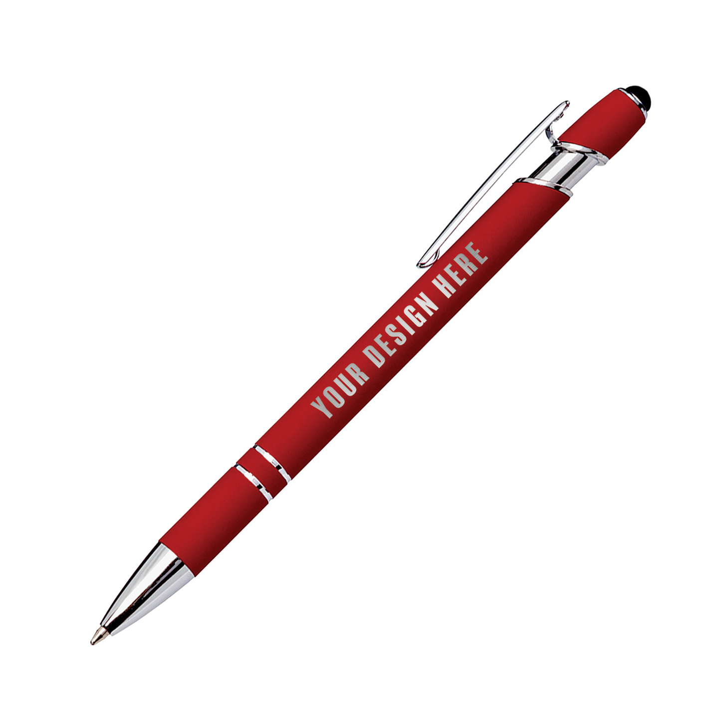 Kurt Soft Touch Metal Pen with Stylus - Laser Engraved Logo