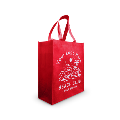 Medium Promotional Non-woven Shopping Bags 80gsm 12"W x 6"D x 14"H