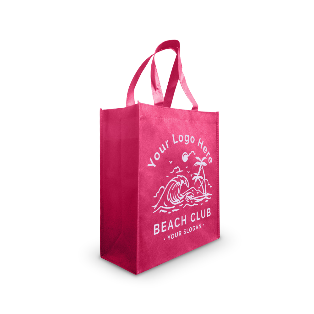 Medium Promotional Non-woven Shopping Bags 80gsm 12"W x 6"D x 14"H