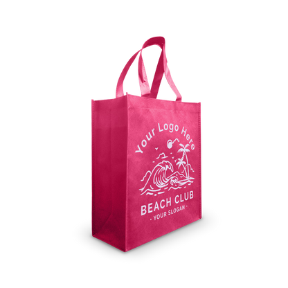 Medium Promotional Non-woven Shopping Bags 80gsm 12"W x 6"D x 14"H