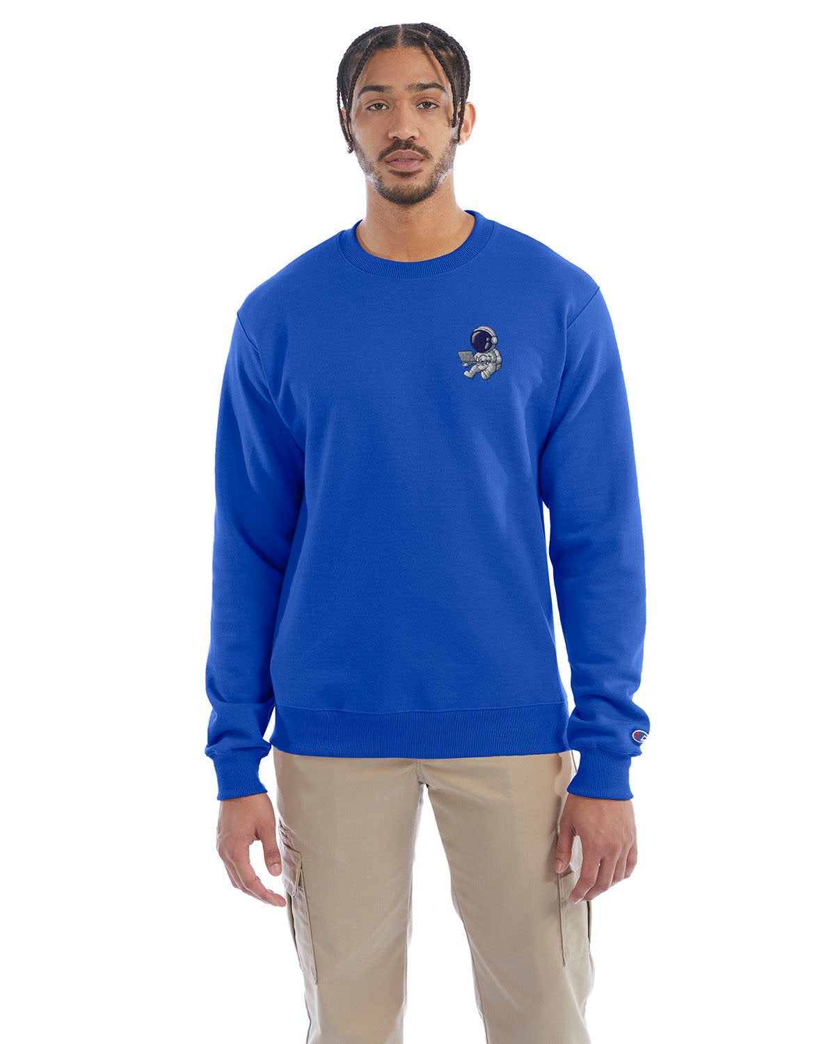 Champion Adult Powerblend® Crewneck Sweatshirt S600 - Embroidered