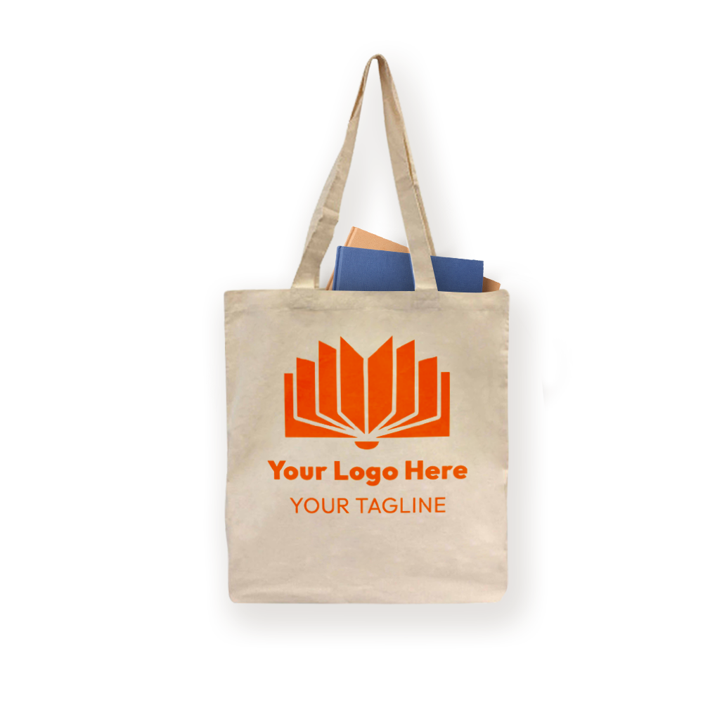 Canvas Promotion Tote Bag 5oz with 12" Long Handle 15"W x 3"D x 16"H