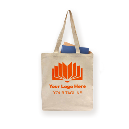 Canvas Promotion Tote Bag 5oz with 12" Long Handle 15"W x 3"D x 16"H