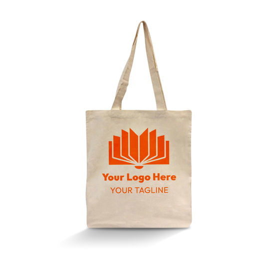 Canvas Promotion Tote Bag 5oz with 12" Long Handle 15"W x 3"D x 16"H