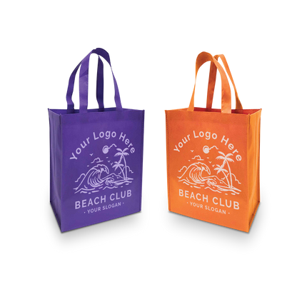 Medium Promotional Non-woven Shopping Bags 80gsm 12"W x 6"D x 14"H