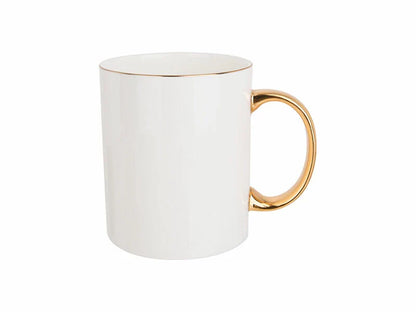 Bone China Mug with Gold Rim and Handle - Full Colour Artwork Sublimation Printed