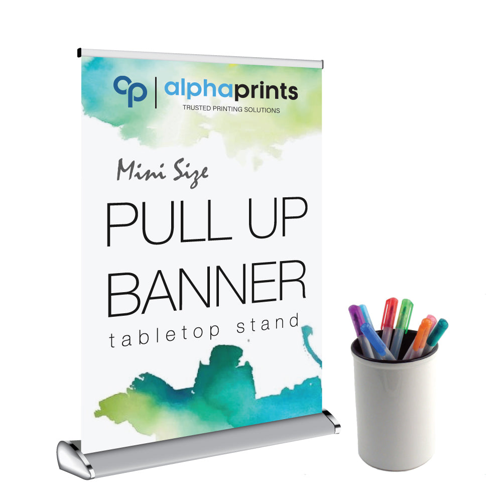 Tabletop Style Pull Up Banner 11.75" x 16"