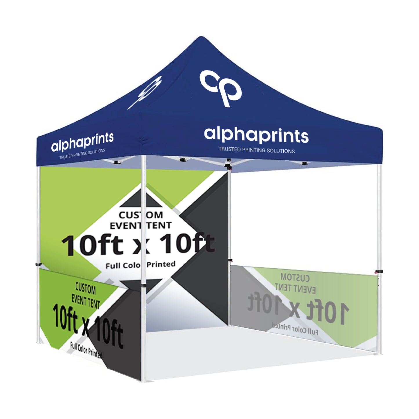 Full Color Sublimation Printed Tent-Aluminum Frame-Heavy Duty -10ft x 10ft