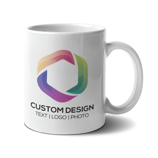 11oz. Customizable White Ceramic Mug - Full Color Sublimation