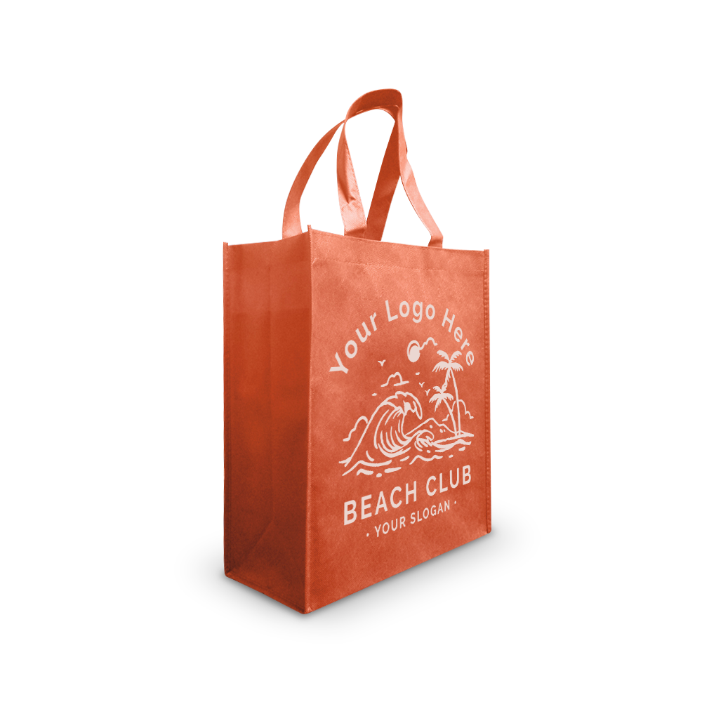 Medium Promotional Non-woven Shopping Bags 80gsm 12"W x 6"D x 14"H