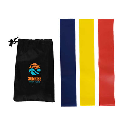 Treble Strength Resistance Band Set - Single or Full color Printing Logo