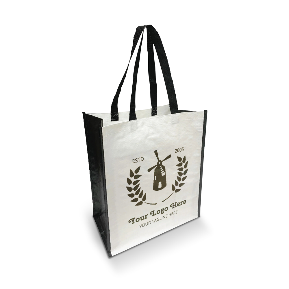 2 Tone Matte Laminated Woven Bag 125gsm Heavy Duty 14"W x 8"D x 16"H