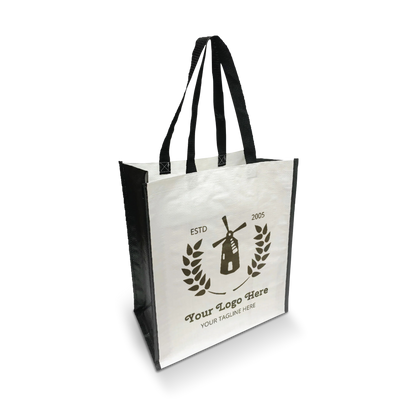 2 Tone Matte Laminated Woven Bag 125gsm Heavy Duty 14"W x 8"D x 16"H